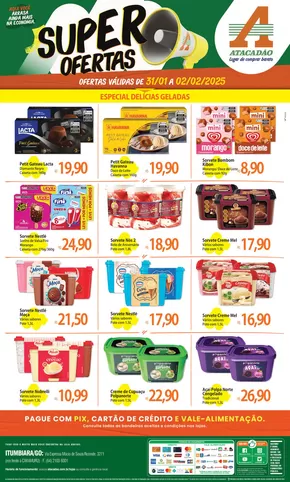 Promoções de Supermercados em Itumbiara | Novas ofertas para descobrir de Atacadão | 31/01/2025 - 02/02/2025