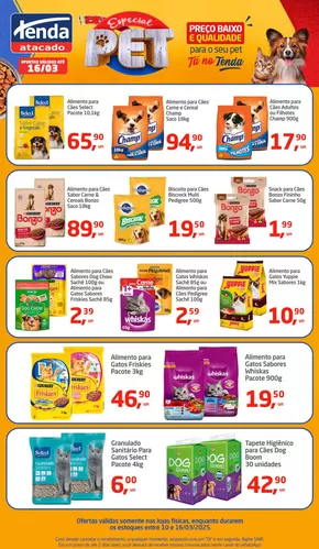 Promoções de Supermercados em Jacareí | Especial Pet de Tenda Atacado | 10/03/2025 - 16/03/2025