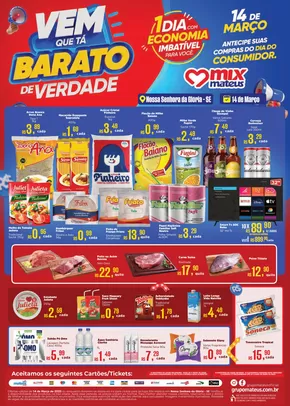 Catálogo Supermercados Mateus em Nossa Senhora da Glória | Ofertas exclusivas para nossos clientes | 14/03/2025 - 14/03/2025