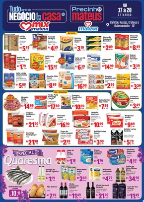 Catálogo Supermercados Mateus em Canindé | Grandes descontos em produtos selecionados | 17/03/2025 - 20/03/2025