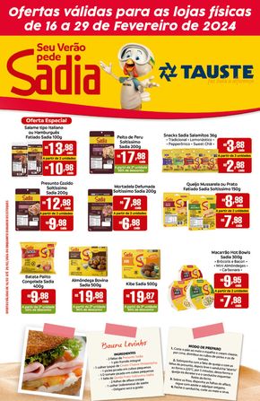 Catálogo Supermercados Tauste em Sorocaba | Especial Tauste BRF | 19/02/2024 - 29/02/2024