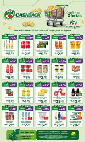 Catálogo Araújo Supermercados | Cashback Arasuper Rio Branco | 20/02/2024 - 25/02/2024