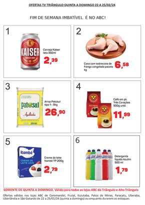 Catálogo Supermercados ABC em Uberaba |  Ofertas Tv Triângulo | 22/02/2024 - 25/02/2024