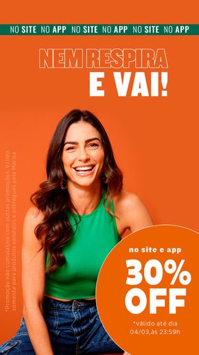 Promoções de Moda em Niterói | Nem Respira E Vai! de Marisa | 06/03/2024 - 20/03/2024
