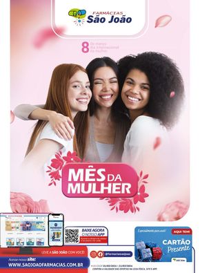 Promoções de Farmácias e Drogarias em Jaguarão | Mês Da Mulher de Farmácia São João | 07/03/2024 - 31/03/2024