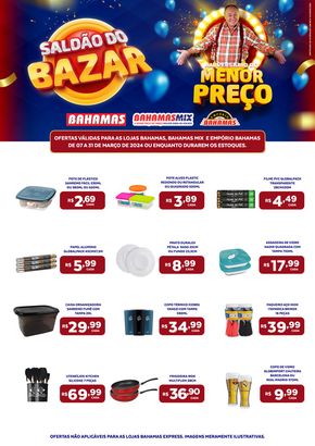 Promoções de Supermercados em Além Paraíba |  Saldão do Bazar de Bahamas Supermercados | 18/03/2024 - 31/03/2024