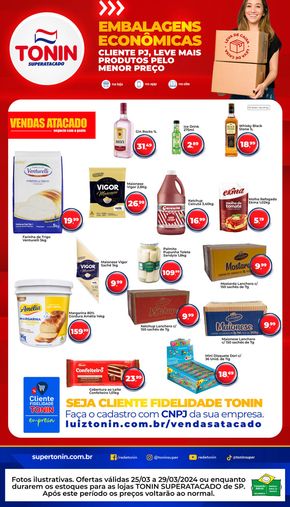 Promoções de Supermercados em Guará | Embalagens Econômicas! de Tonin Superatacado | 25/03/2024 - 29/03/2024