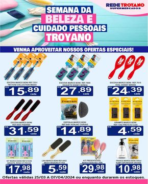 Catálogo Rede Troyano de Supermercados em Dracena | Semana Da Beleza  | 25/03/2024 - 07/04/2024