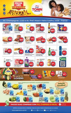 Promoções de Supermercados em Franca | Fim de mês imbatível Páscoa de Tonin Superatacado | 25/03/2024 - 31/03/2024