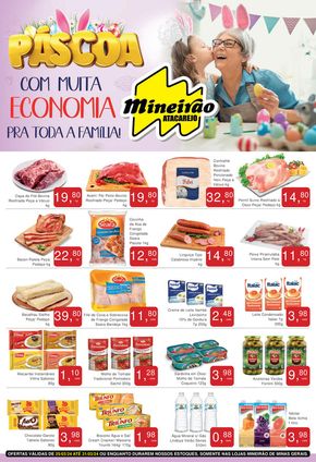 Promoções de Supermercados em Viçosa | Páscoa Mineiro Atacarejo de Mineirão Atacarejo | 25/03/2024 - 31/03/2024