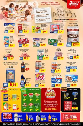 Promoções de Supermercados em Divinópolis | Feliz Páscoa de Supermercados Rena | 25/02/2024 - 31/03/2024