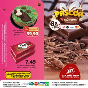 Promoções de Supermercados em Piraju | Páscoa De Ofertas  de São Judas Tadeu | 26/03/2024 - 01/04/2024