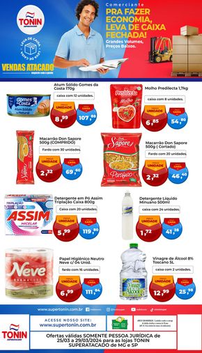 Promoções de Supermercados em Franca | Pra Fazer Economia, Leva De Caixa Fechada! de Tonin Superatacado | 25/03/2024 - 29/03/2024