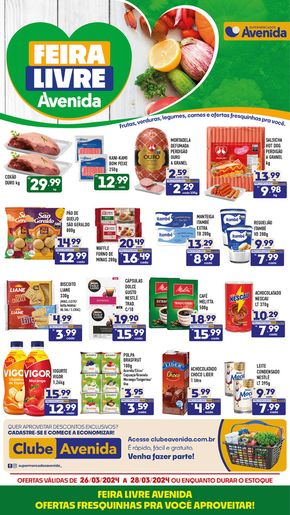 Catálogo Supermercados Avenida em Ourinhos | Feira Livre Avenida | 26/03/2024 - 28/03/2024