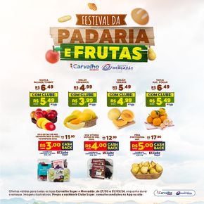 Catálogo Carvalho Supermercado em Parnaíba | Festival da padaria e frutas | 27/03/2024 - 31/03/2024
