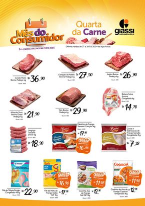 Promoções de Supermercados em Criciúma | Quarta Da Carne Giassi de Giassi Supermercados | 27/03/2024 - 28/03/2024