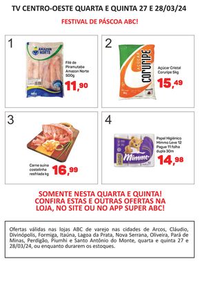 Promoções de Supermercados em Divinópolis | Ofertas TV Centro Oeste de Supermercados ABC | 27/03/2024 - 28/03/2024