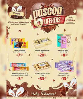 Promoções de Supermercados em Linhares | Páscoa de ofertas de Oriundi | 27/03/2024 - 30/03/2024