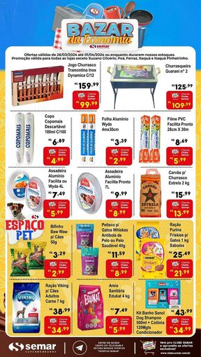 Catálogo Semar Supermercado em Lorena | Bazar da economia | 27/03/2024 - 01/04/2024