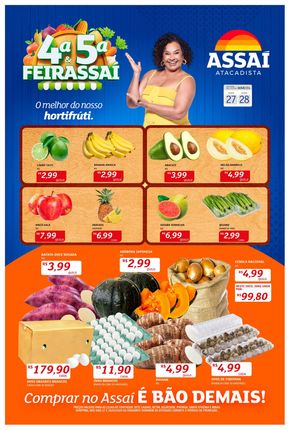 Promoções de Supermercados em Santa Luzia | O melhor do nosso hortifrúti! de Assaí Atacadista | 27/03/2024 - 28/03/2024