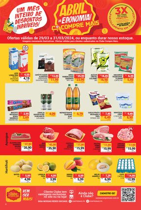 Promoções de Supermercados em Ponta Grossa | ABRIL DA ECONOMIA  de Compre Mais | 29/03/2024 - 04/04/2024