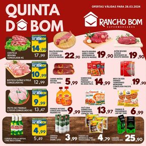 Catálogo Rancho Bom Supermercados em Jaraguá do Sul | Quinta Rancho Bom Supermercados | 28/03/2024 - 28/03/2024