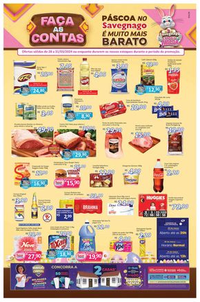 Promoções de Supermercados em Jaboticabal | Faça As Contas de Supermercado Savegnago | 28/03/2024 - 31/03/2024