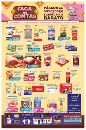 Promoções de Supermercados em Taquaritinga | Faça As Contas de Supermercado Savegnago | 28/03/2024 - 31/03/2024