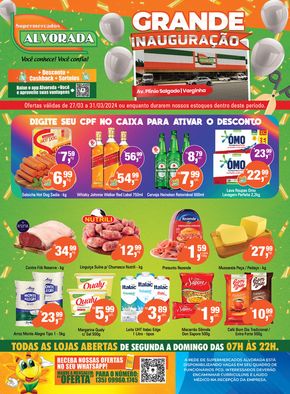 Promoções de Supermercados em Pouso Alegre | Especial de Inauguração de Supermercados Alvorada | 28/03/2024 - 31/03/2024