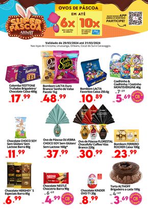 Catálogo Althoff Supermercados em Criciúma | Especial Páscoa - IN | 29/03/2024 - 31/03/2024