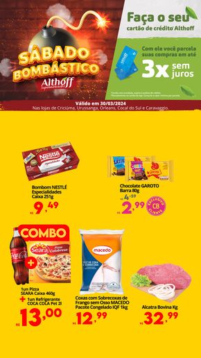 Catálogo Althoff Supermercados em Criciúma | Sabado Bombastico IT | 29/03/2024 - 30/03/2024