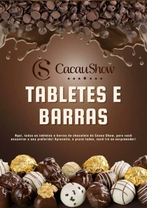 Promoções de Fast Food em Contagem | Tabletes e Barras de Cacau Show | 05/04/2024 - 16/04/2024