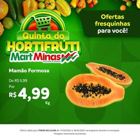 Promoções de Supermercados em João Monlevade | Ofertas Mart Minas de Mart Minas | 12/04/2024 - 18/04/2024