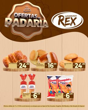 Catálogo Supermercados Rex em São Gonçalo do Sapucaí | Ofertas Da Padaria  | 15/04/2024 - 17/04/2024