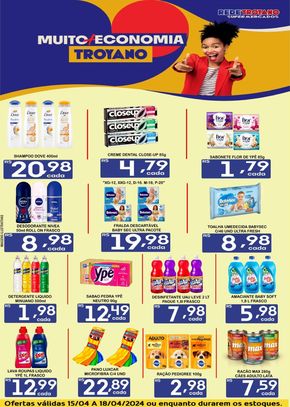 Catálogo Rede Troyano de Supermercados em Dracena | NO TROYANO SEMPRE TEM MAIS ECONOMIA!! | 15/04/2024 - 18/04/2024