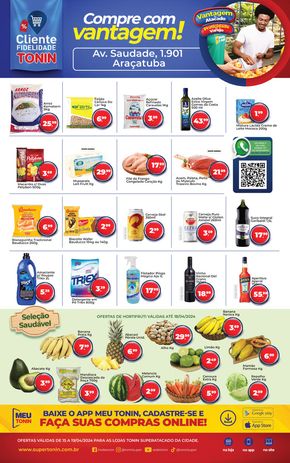 Promoções de Supermercados em Araçatuba | Compre Com Vantagem! de Tonin Superatacado | 15/04/2024 - 19/04/2024