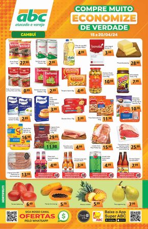 Promoções de Supermercados em Cambuí | Supermercados ABC Oferta Semanal Atacados - Cambuí de Supermercados ABC | 15/04/2024 - 20/04/2024