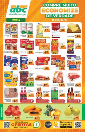 Catálogo Supermercados ABC em Itaúna | Supermercados ABC Oferta Semanal Atacados - Itaúna | 15/04/2024 - 20/04/2024