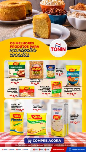 Promoções de Supermercados em Franca | Os Melhores Produtos Para Excelentes Receitas  de Tonin Superatacado | 15/04/2024 - 21/04/2024