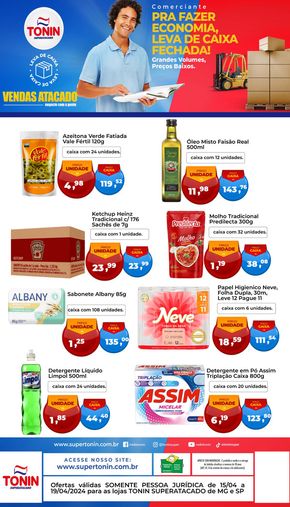 Promoções de Supermercados em Cravinhos | Vendas Atacado Negocie Com A Gente  de Tonin Superatacado | 15/04/2024 - 19/04/2024