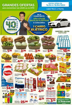 Catálogo Confiança Supermercados em Bauru | Grandes Ofertas Confiança Supermercados | 16/04/2024 - 18/04/2024