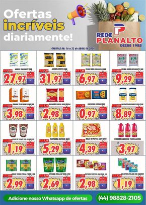 Catálogo Supermercados Planalto em Umuarama | Ofertas Incríveis Diariamente! | 17/04/2024 - 22/04/2024