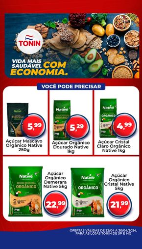 Promoções de Supermercados em São Sebastião do Paraíso | Vida Mais Saudável Com Economia de Tonin Superatacado | 22/04/2024 - 30/04/2024