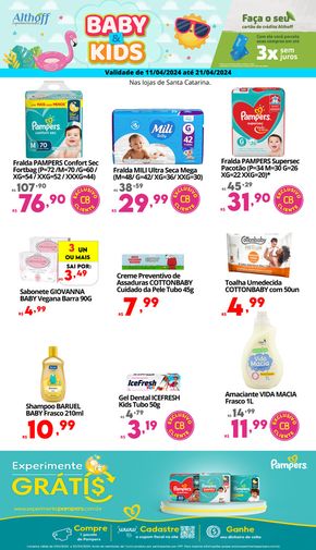 Catálogo Althoff Supermercados em Garopaba | Especial Bebê Infantil - SC | 18/04/2024 - 21/04/2024