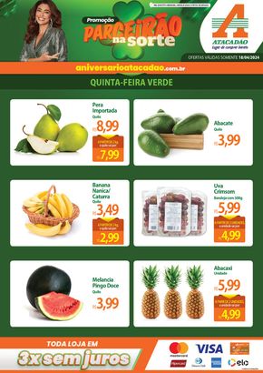 Promoções de Supermercados em Ribeirão das Neves | Atacadão - Quinta-feira Verde de Atacadão | 18/04/2024 - 18/04/2024