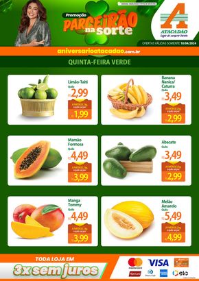 Promoções de Supermercados em Patos de Minas | Atacadão - Quinta-feira Verde de Atacadão | 18/04/2024 - 18/04/2024