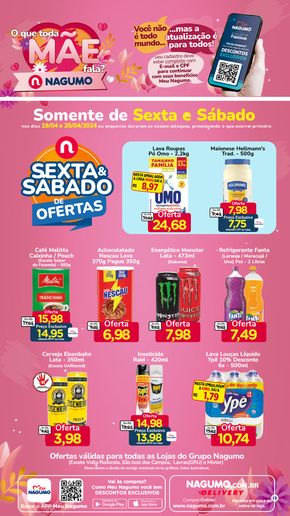 Promoções de Supermercados em Itaquaquecetuba | Super Terça de Nagumo | 19/04/2024 - 20/04/2024