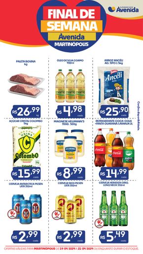 Catálogo Supermercados Avenida em Paraguaçu Paulista | Final De Semana | 19/04/2024 - 21/04/2024
