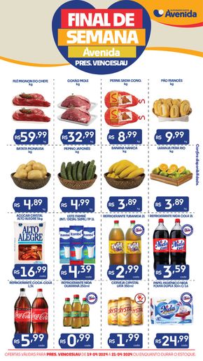 Catálogo Supermercados Avenida em Paraguaçu Paulista | Final De Semana  | 19/04/2024 - 21/04/2024