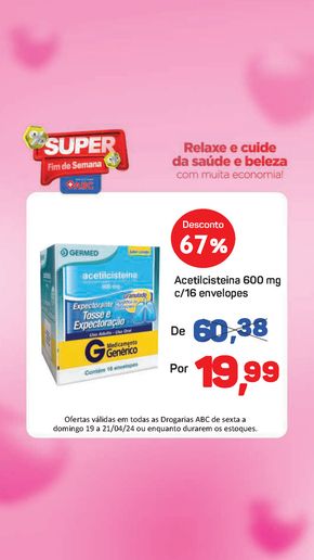 Promoções de Supermercados em Arcos |  Oferta de FDS Drogarias de Supermercados ABC | 19/04/2024 - 21/04/2024